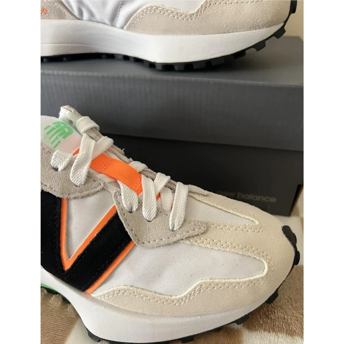 New Balance shoes - New Balance 327 - WS327NC - White/Lime Leaf/Hot Mango 3