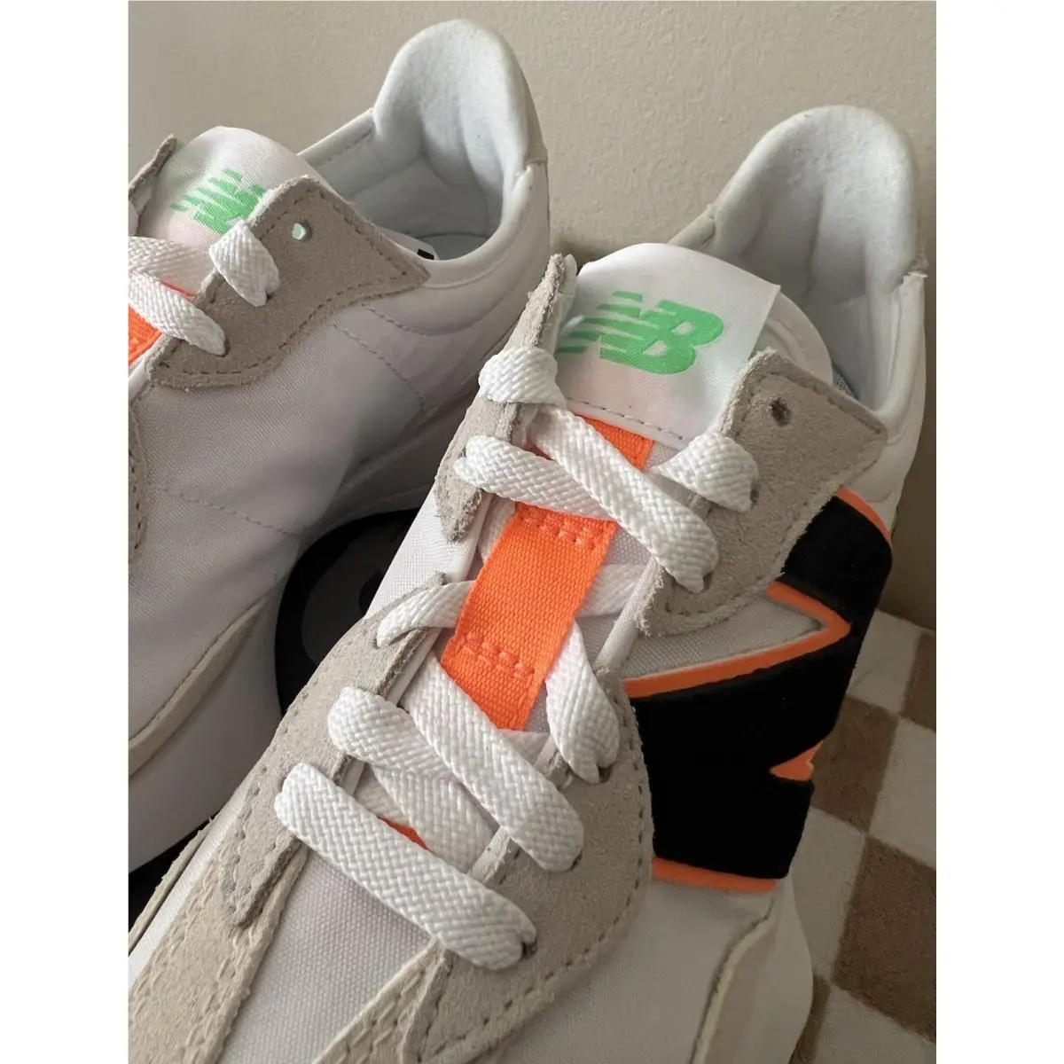 New Balance shoes - New Balance 327 - WS327NC - White/Lime Leaf/Hot Mango 5