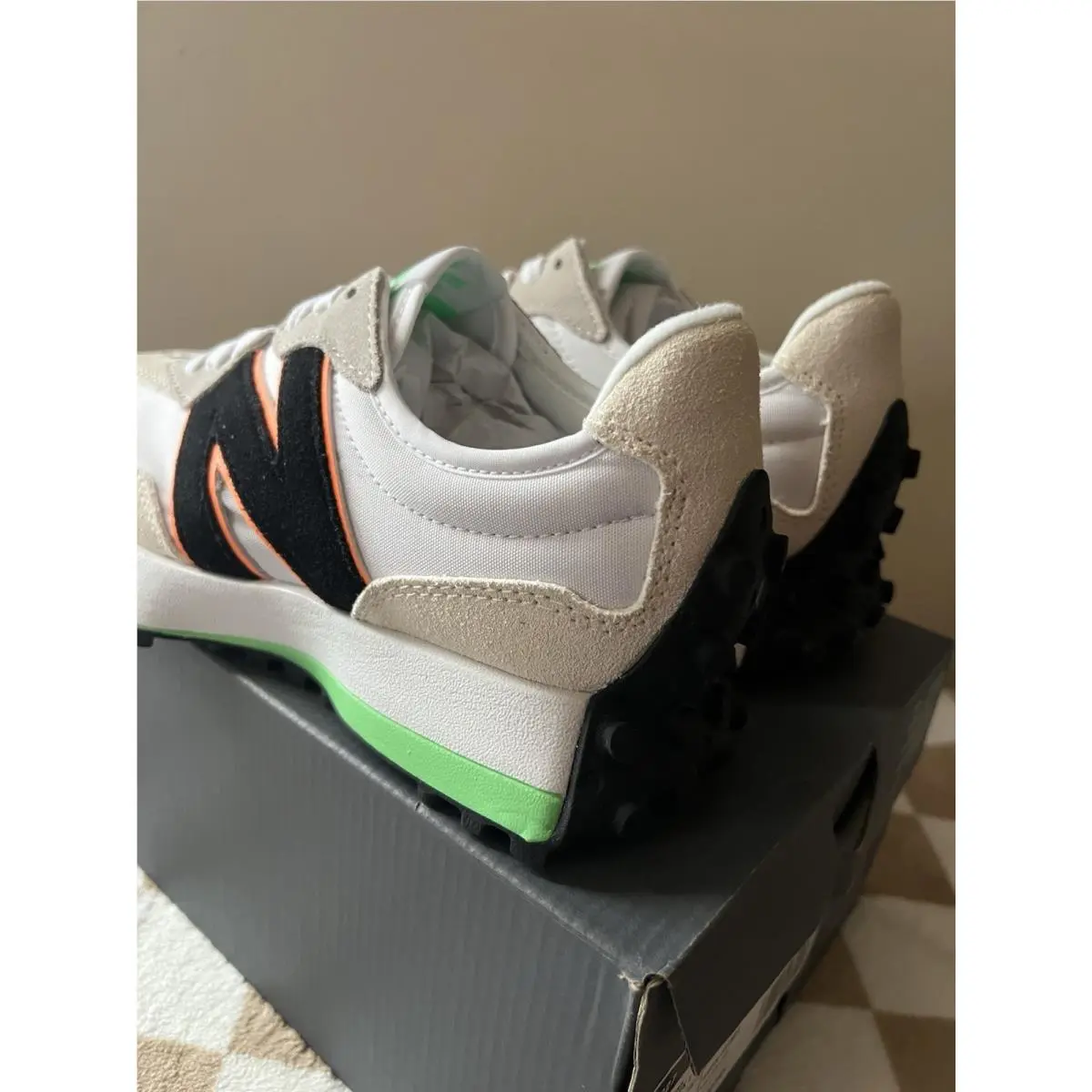 New Balance shoes - New Balance 327 - WS327NC - White/Lime Leaf/Hot Mango 6