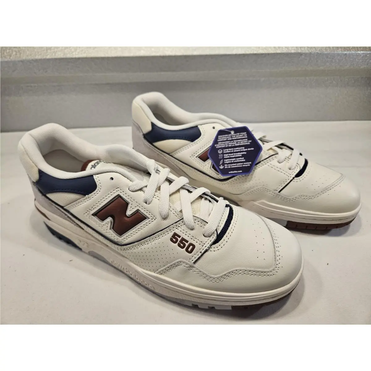 New Balance shoes - New Balance 550 - BB550ESG - White Brown Blue 1