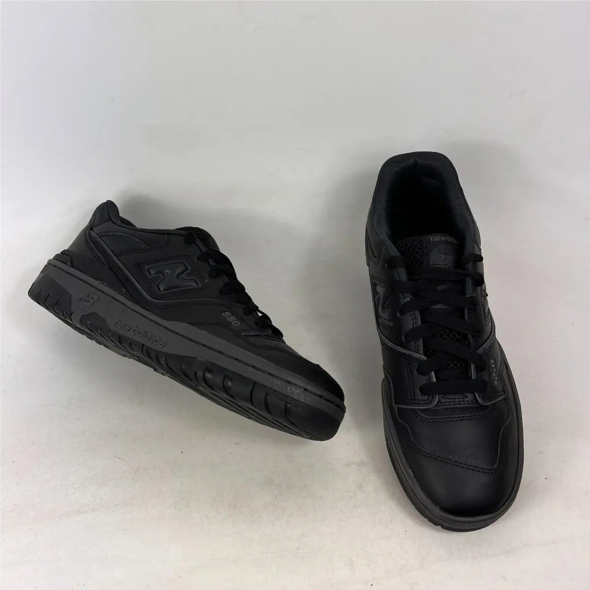 New Balance 550 Athletic Sneakers Youth Size 6.5 Triple Black Minimalist New
