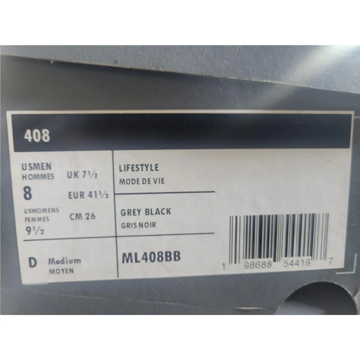 New Balance shoes - Gray (UPC: 198688544203) 3