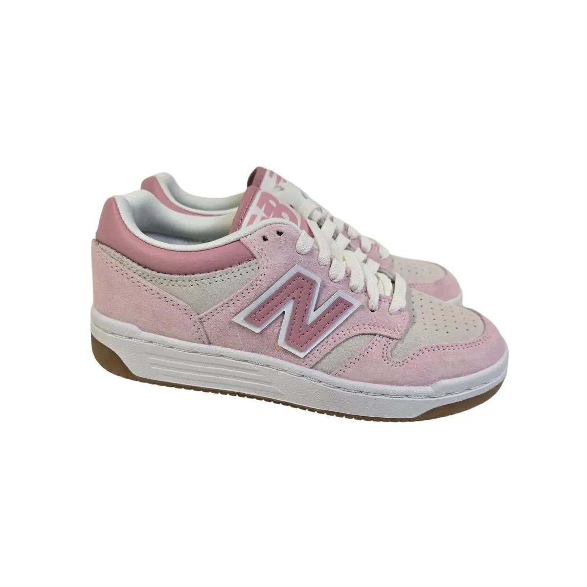 New Balance Girls 480 Lace Sneakers Pink Rose Gum GSB480PT Size 5.5Y