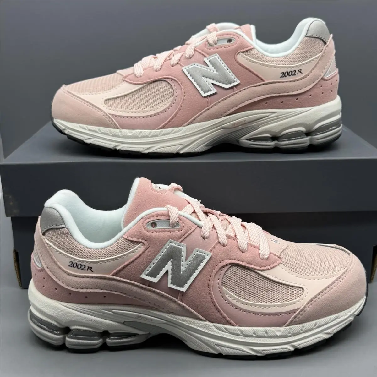 New Balance 2002 Lace Womens 6.5 Men/youth 5 Suede Pink Casual Athletic Shoes