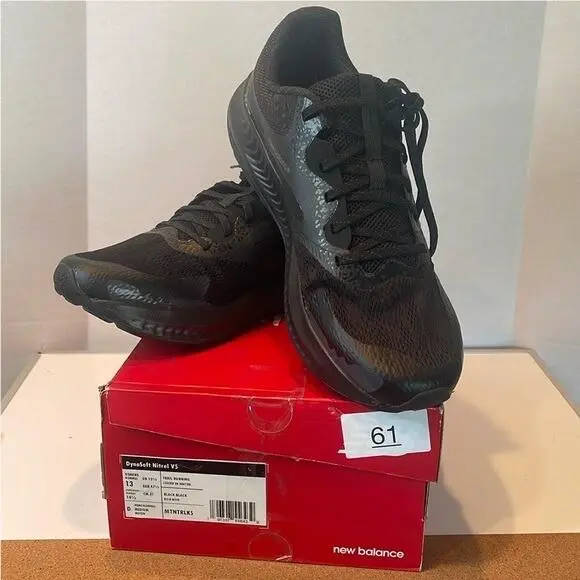 New Balance Dynasoft Nitrel V5 Black MTNTRLK5 Shoes Sneakers Mens Sz 13M New