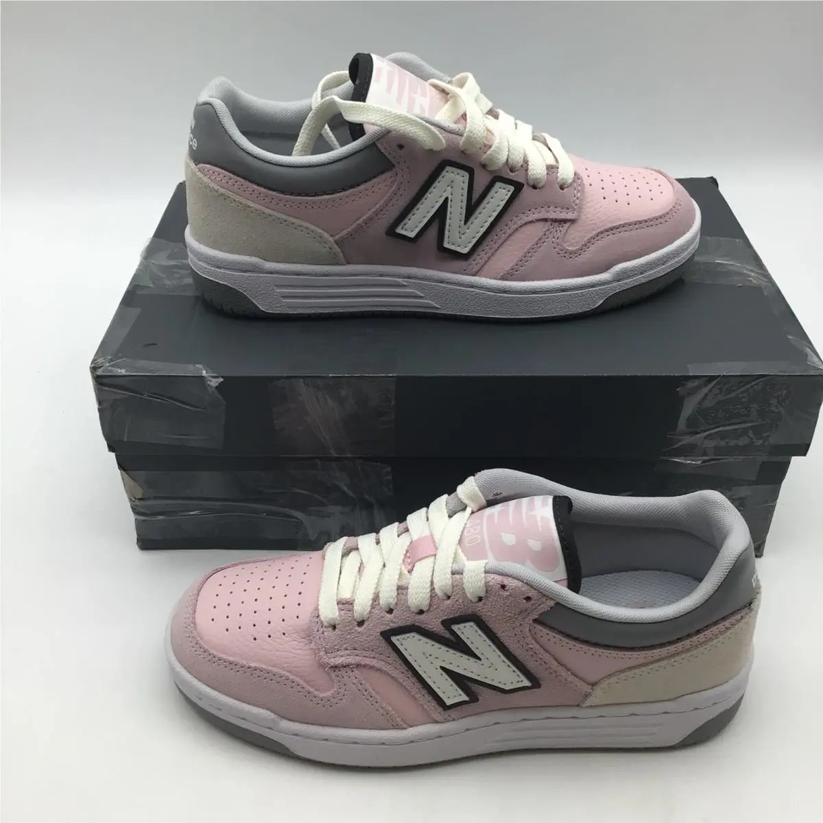 New Balance 480 Pink Grey Sneakers BB480LTH Womens Size 6 Mens Size 4.5 New