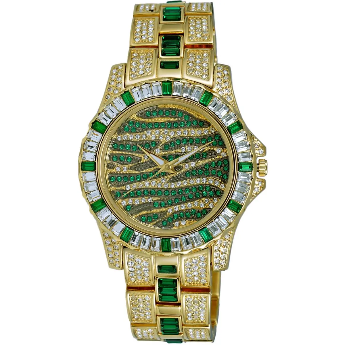 Adee Kaye Men`s Chameleon Green Dial Watch - AK1177G