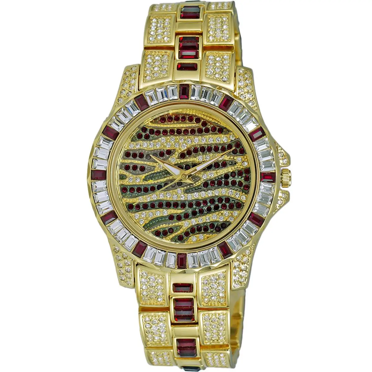 Adee Kaye Men`s Chameleon Red Dial Watch - AK1177R