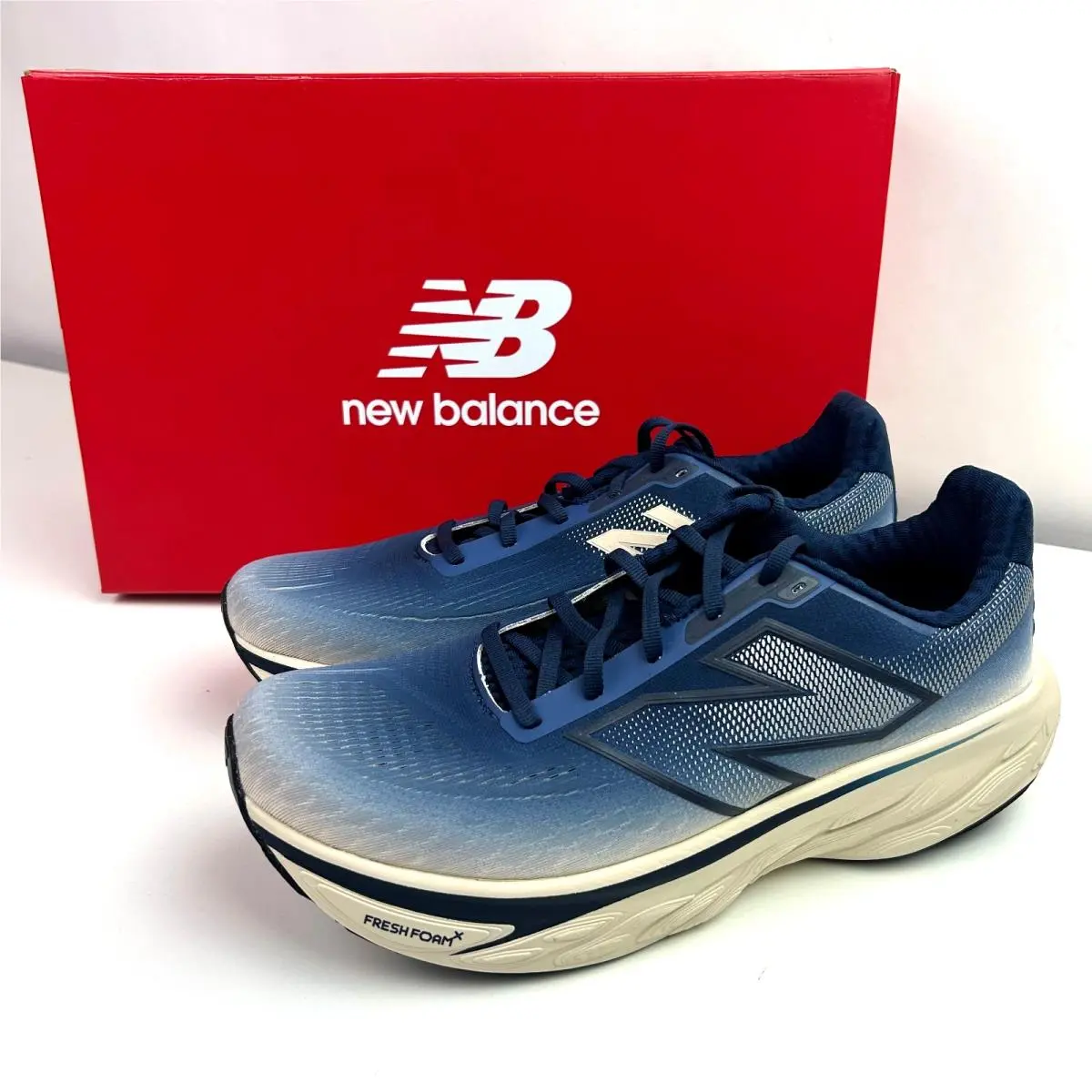 New Balance Women`s Fresh Foam X 1080v14 Sz 11.5 NO Insoles Shoe Box Beige Blue