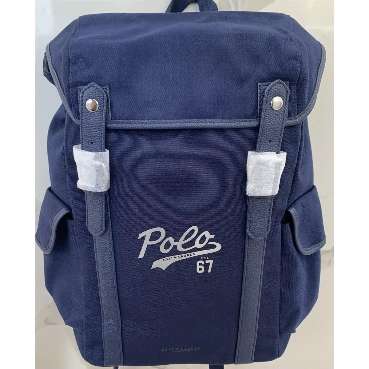 Ralph Lauren Polo 67 Backpack Dark Blue School Gym Weekend Overnight Hiking Bag