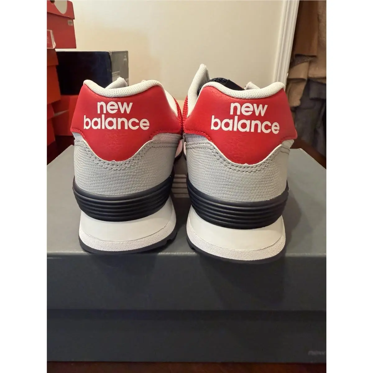New Balance shoes - New Balance 574 - Red,blue,white,grey (UPC: 0192662538844) 3