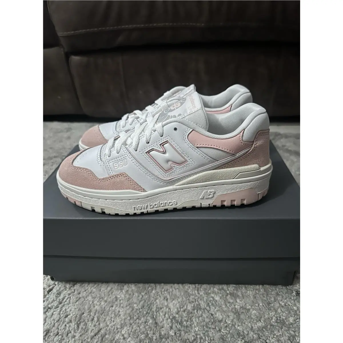 Youth Size 5 - New Balance 550 White Pink W Women Size 6.5 Equivalent