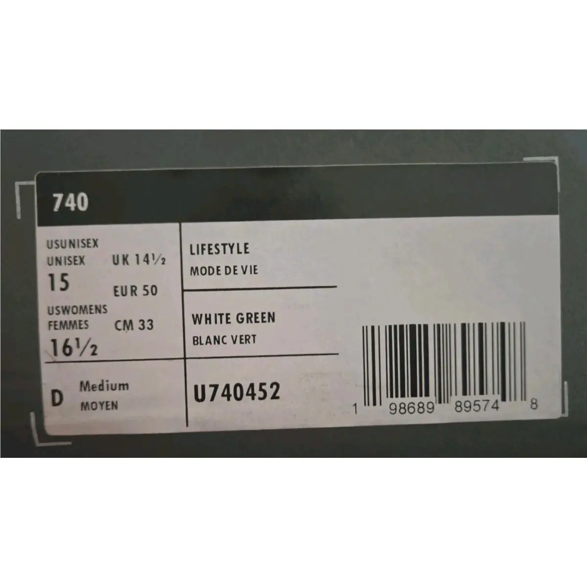 New Balance shoes - New Balance 740 - U740452 - WHITE with ALKALINE GREEN 8
