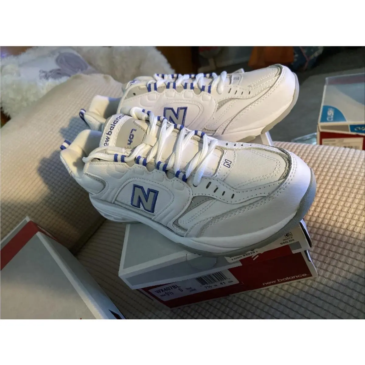 New Balance shoes - New Balance WX407BL - WX407BL - White, Manufacturer: Silver, Aqua 0