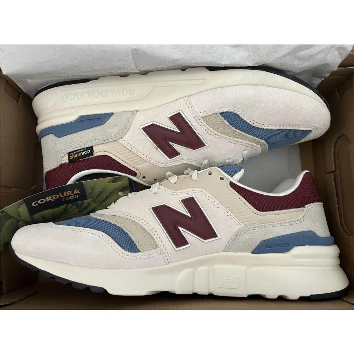 New Balance 997H CM997HNL Blue Burgandy Cordura US Men 8.5