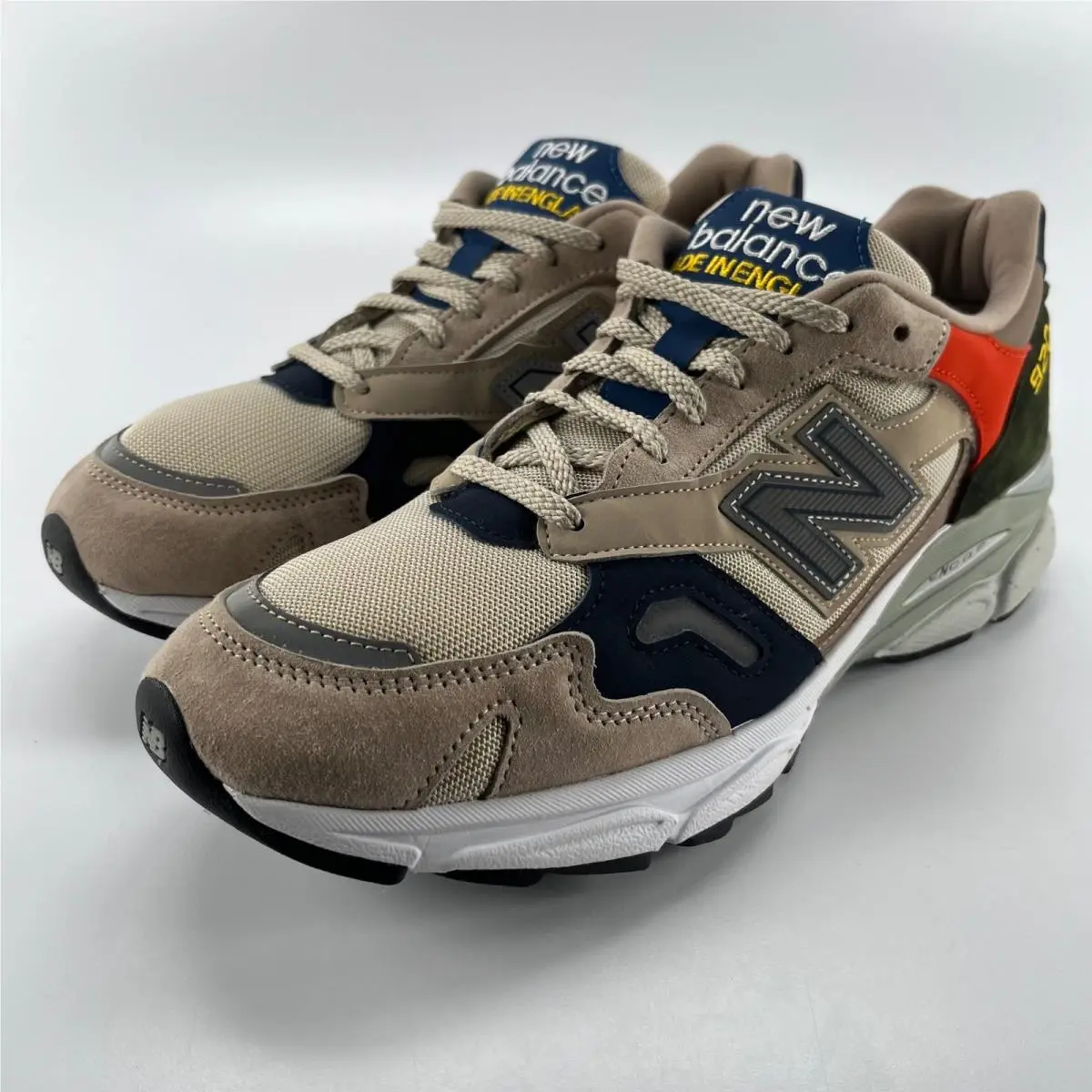 New Balance 920 Sand Burnt Orange Made in England Mens 10 M920UPG Tan Navy