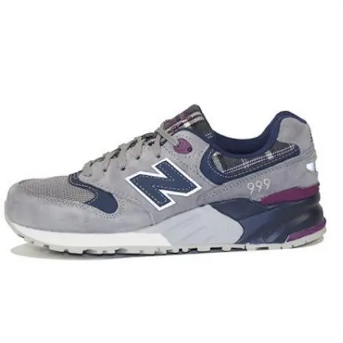New Balance For Women Tartan Sneakers US Women 5.5 - Gray/navy/purple