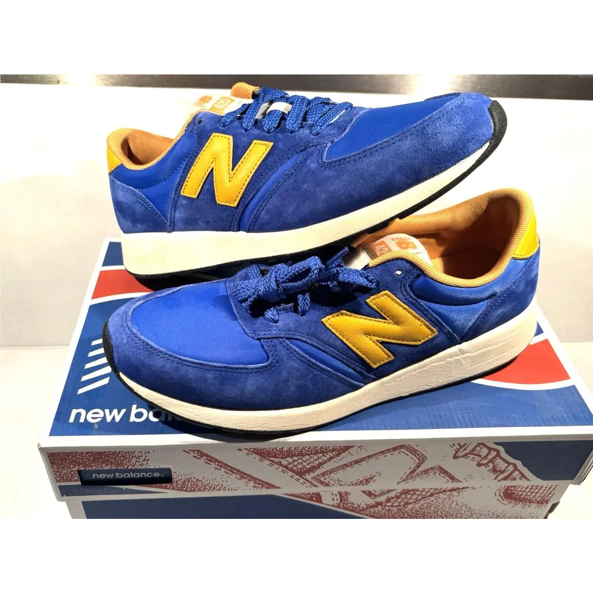 New Balance MRL420SV Reengineered Suede Shoes Blue Mens Size 8.5