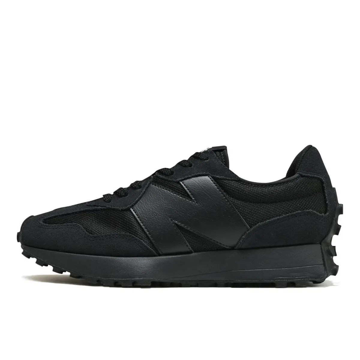 New Balance 327 Triple Black Width D MS327CTB Men`s Size 9 Running Shoes New