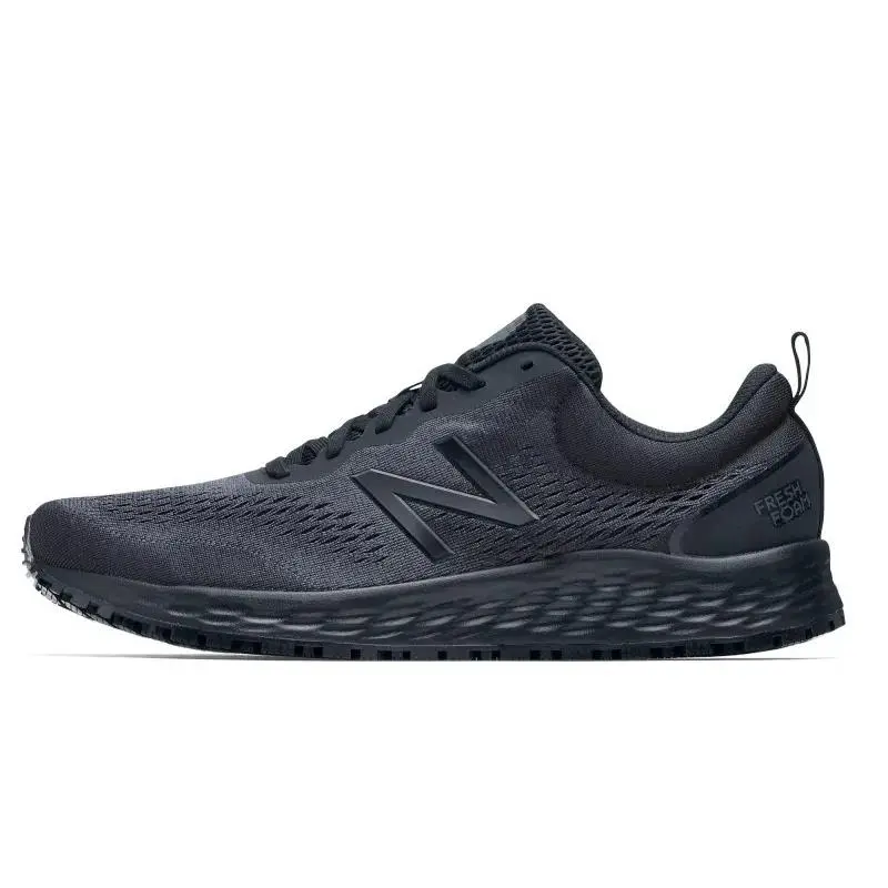 New Balance Womens Black Slip Resistant Walking Shoes Wide Size 7 Lightweight Comfort