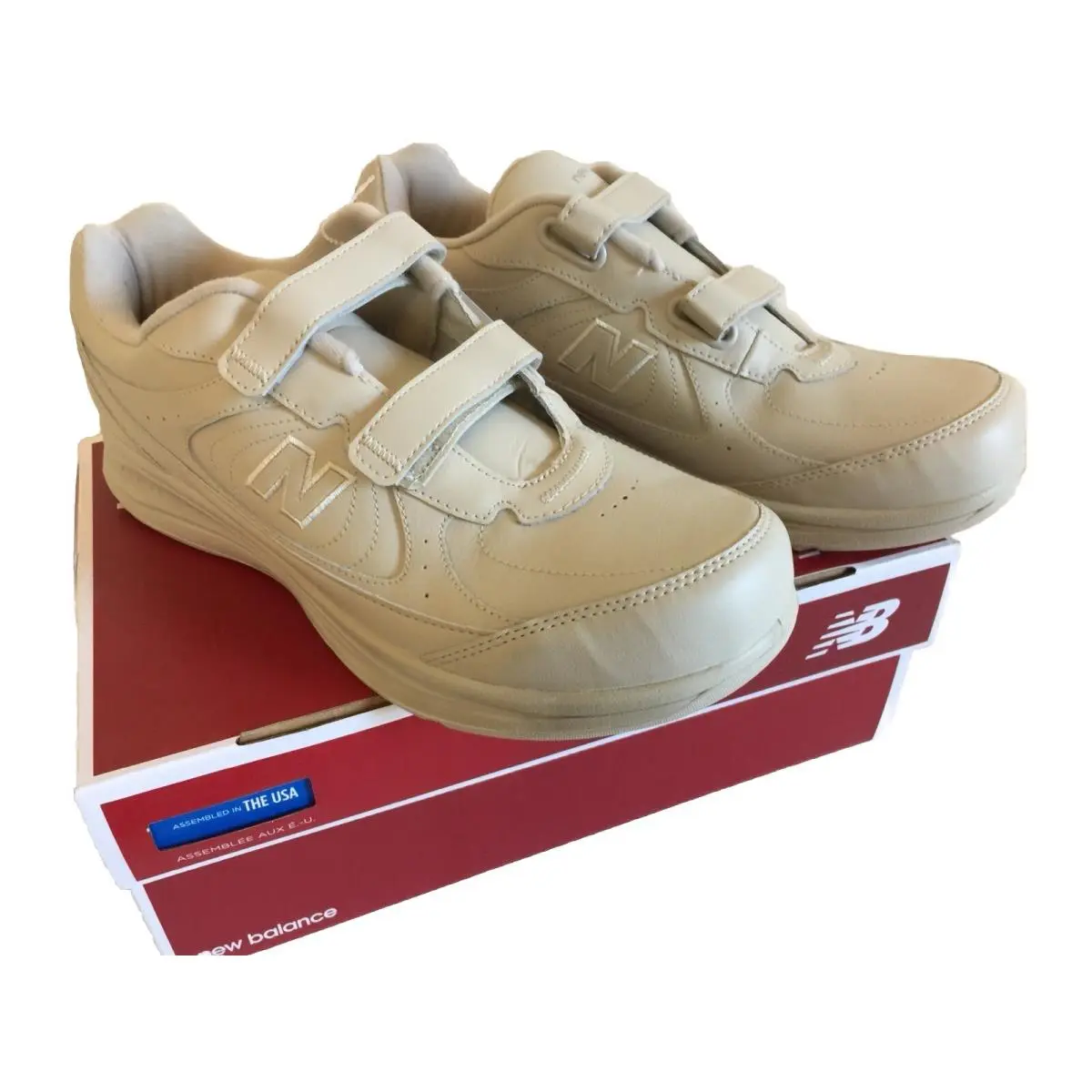 New Balance Men Shoes Walking 577 12.5 2E Beige MW577VB Hook Loop