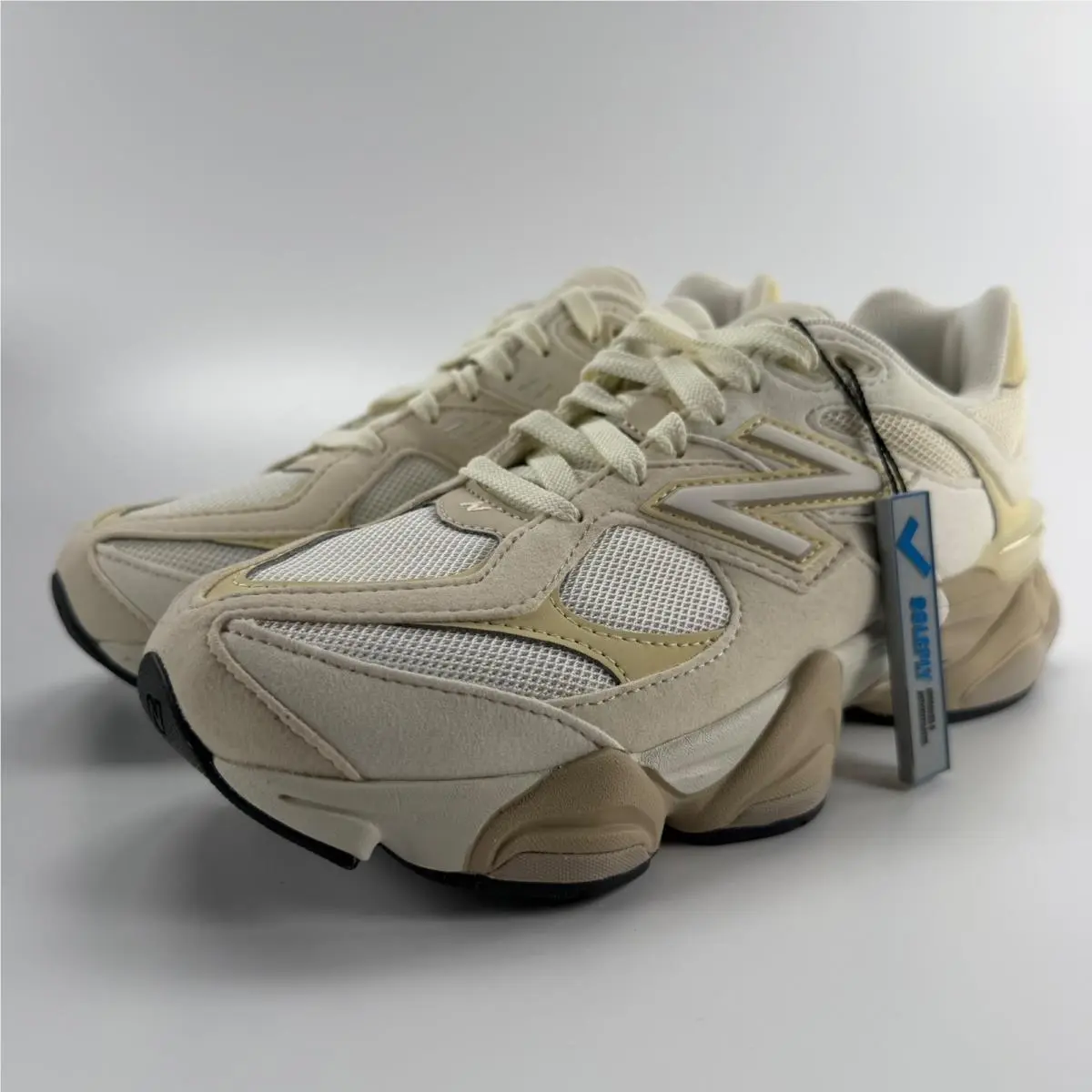 New Balance 9060 Sea Salt Linen White Beige GC9060EK Kids Size 7Y 8.5W