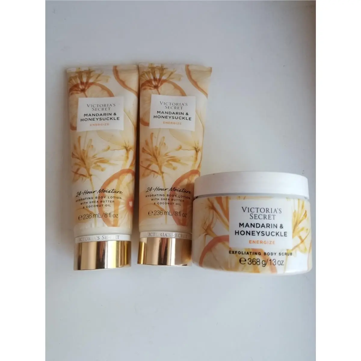 Victoria’s Secret Mandarin Honeysuckle Exfoliating Body Scrub Body Lotion 2