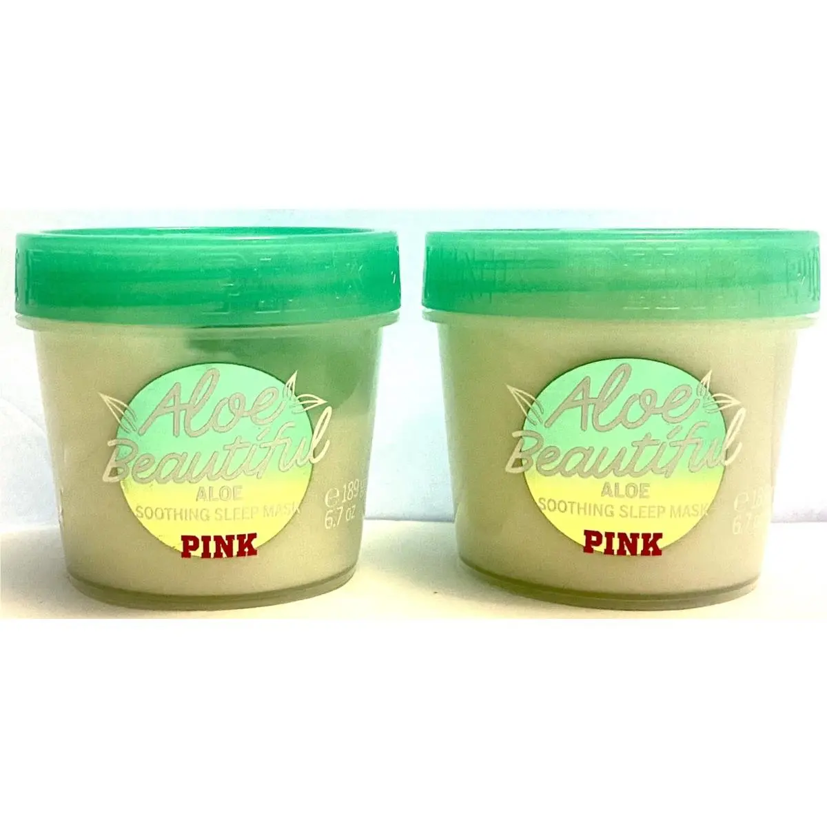 2x Victorias Secret Pink Aloe Beautiful Mask Face Body Soothing Sleep Box by Victoria's Secret
