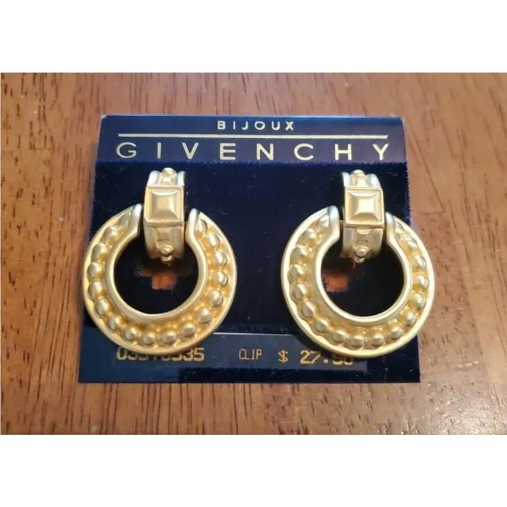 Givenchy Bijoux Women’s Clip On Earrings Yellow Gold Hoop