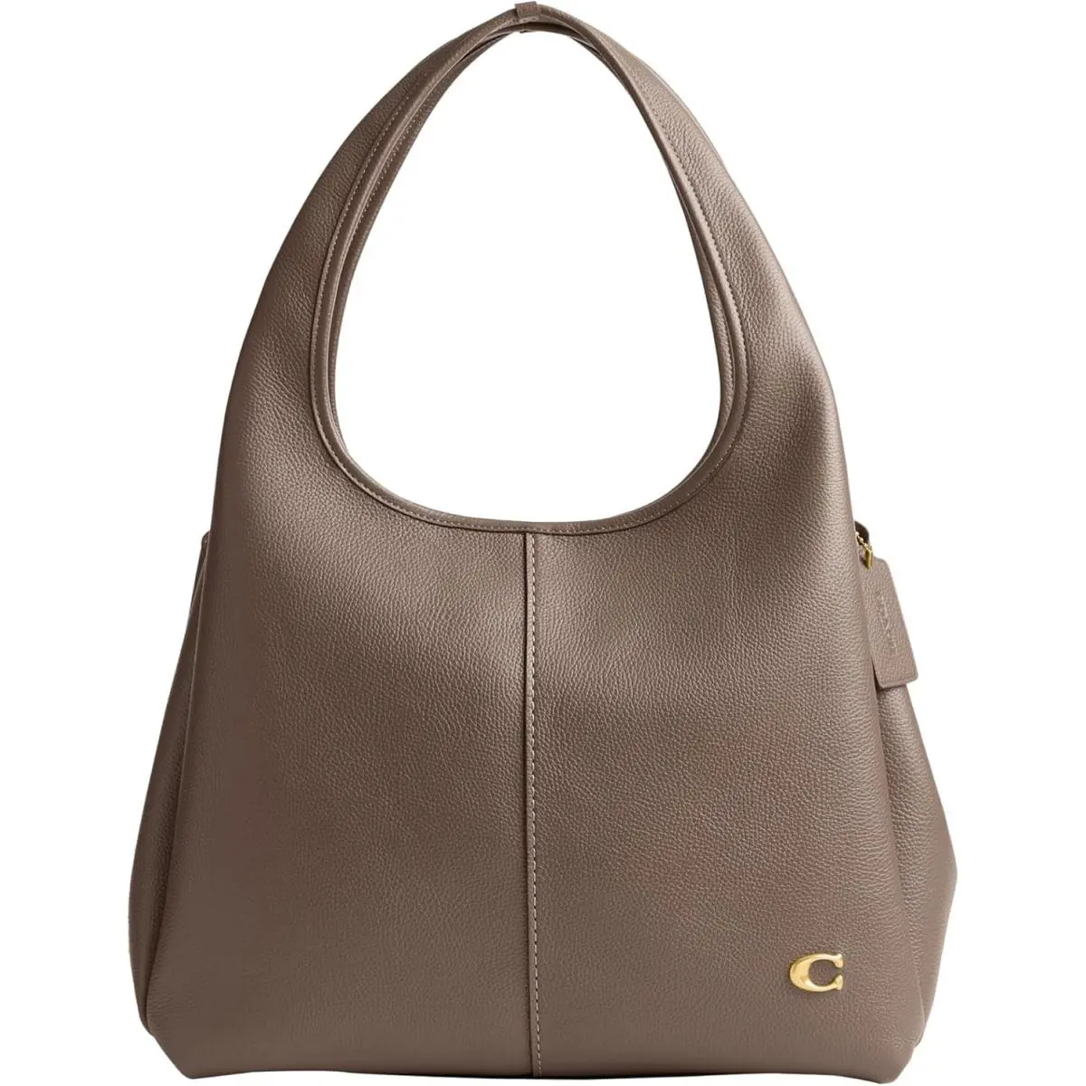 Coach Womens Polished Pebble Leather Lana Shoulder Bag - Dark Stone