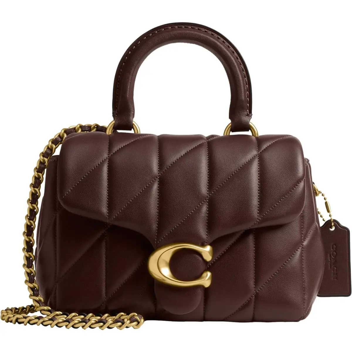 Coach Women`s Quilted Leather Tabby Top Handle Bag - B4/Maple