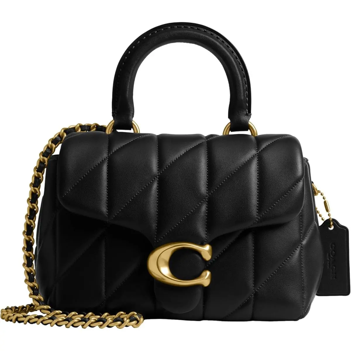 Coach Women`s Tabby Top Handle with Quilting - B4/Black