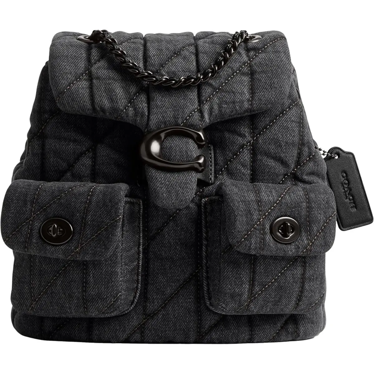 Coach Women`s Quilted Leather Tabby Backpack - Washed Grey