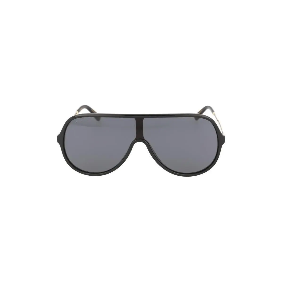 Gucci Men 60mm Wrap Sunglasses Shiny Black