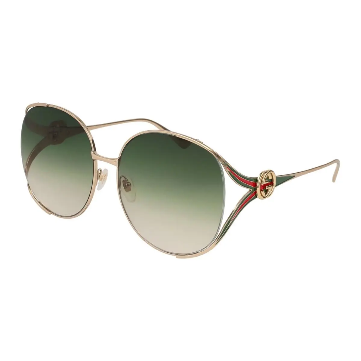 Gucci GG0225S 003 Gold/green Gradient 63-17-130 Sunglasses