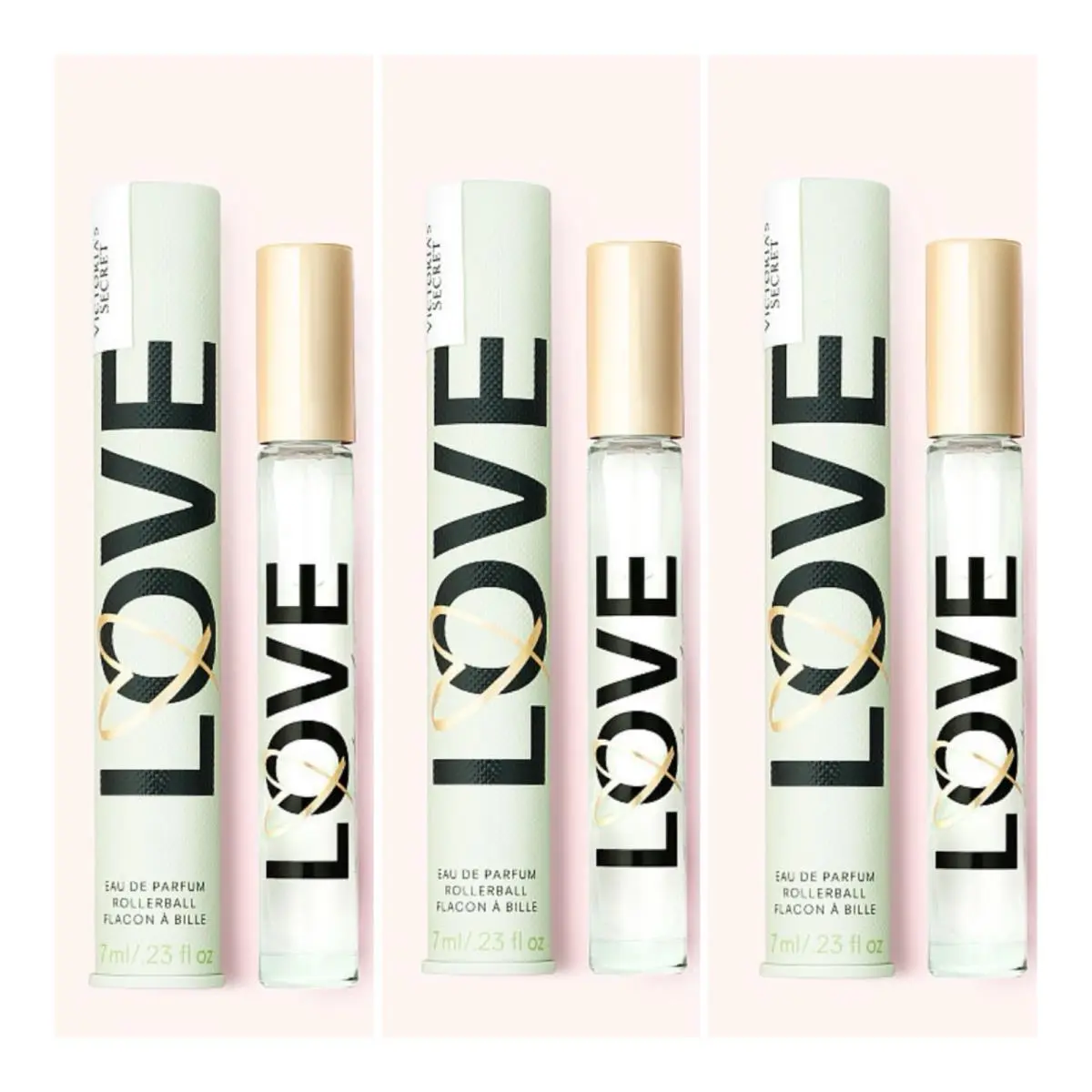 Victoria’s Secret First Love Eau de Parfum Rollerball .23 Fl.oz. Lot of 3