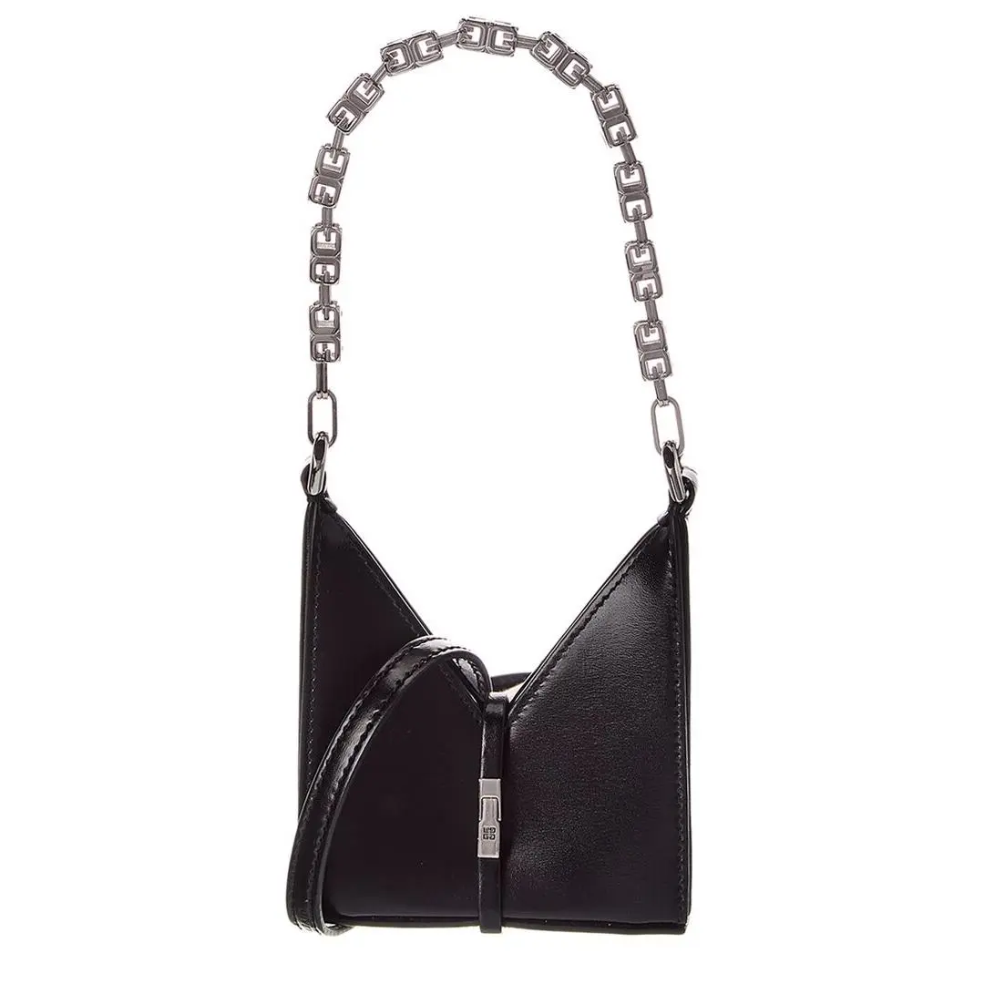 Givenchy Cut Out Micro Leather Hobo Bag Women`s Black