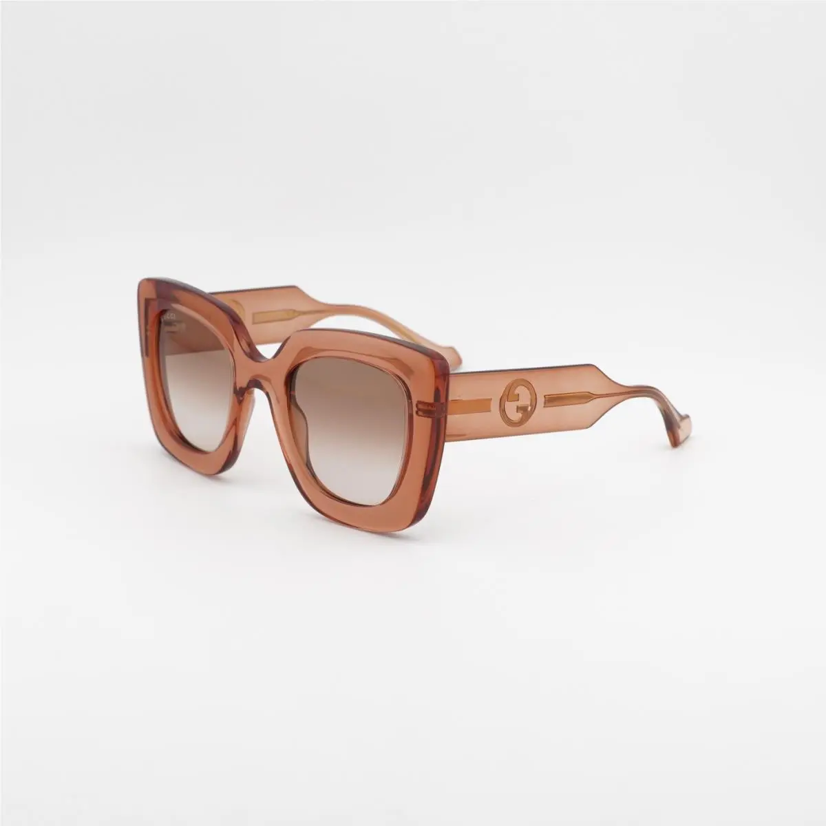 Gucci GG1556S 004 Shiny Brown/brown Gradient 50-25-140 Sunglasses