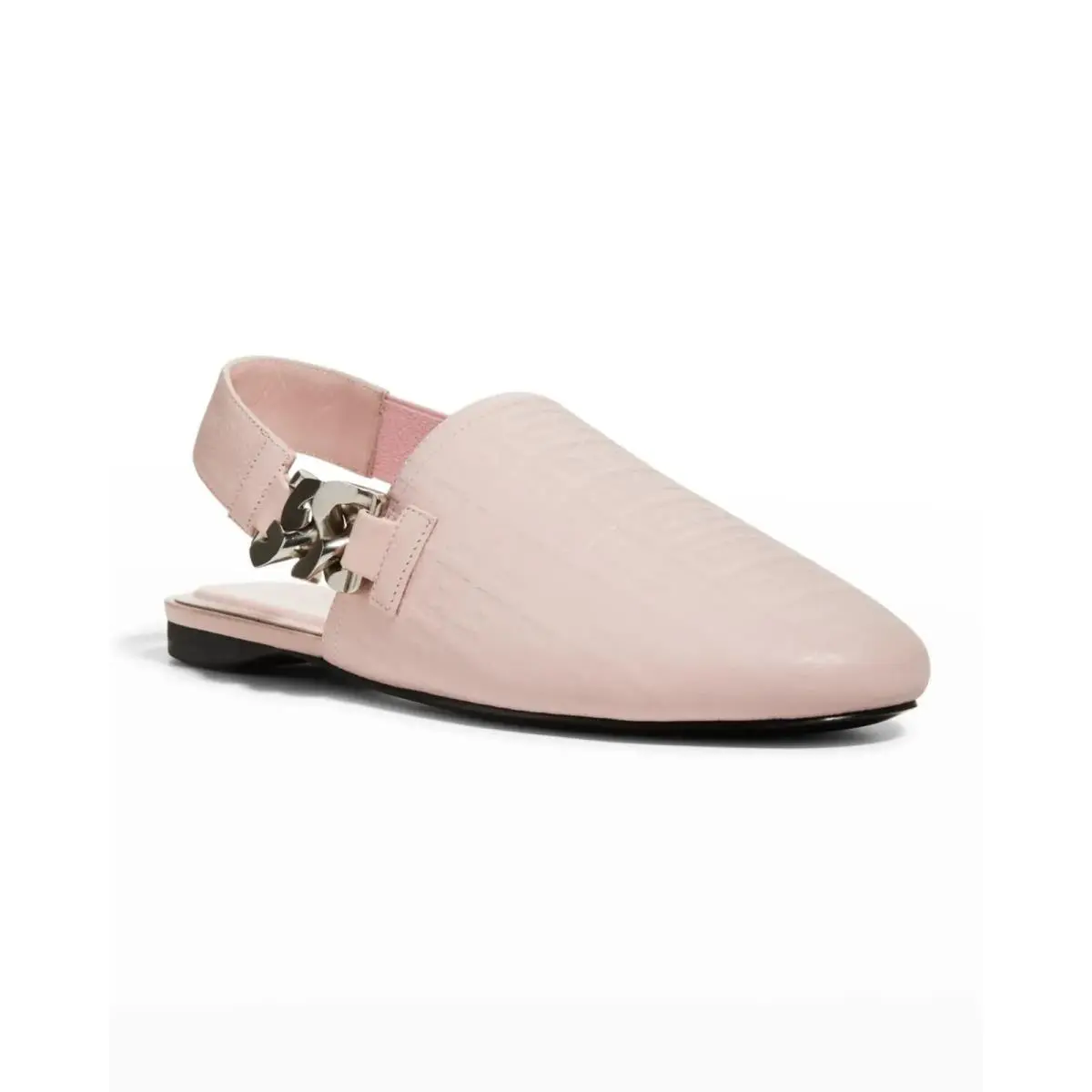 Givenchy G Chain Slingback Mules In 4G Debossed Leather Size 36 Msrp: