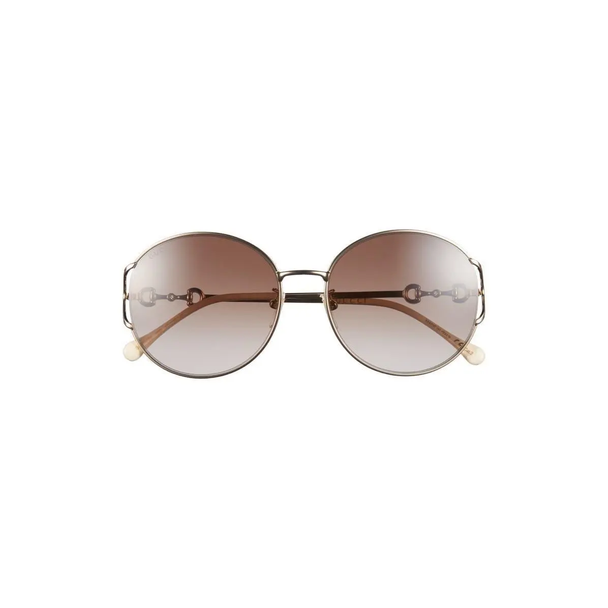 Gucci Women 58mm Oval Sunglasses Gold Gold Brown