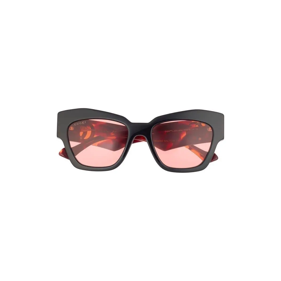 Gucci Women 55mm Cat Eye Sunglasses Black Havana Orange