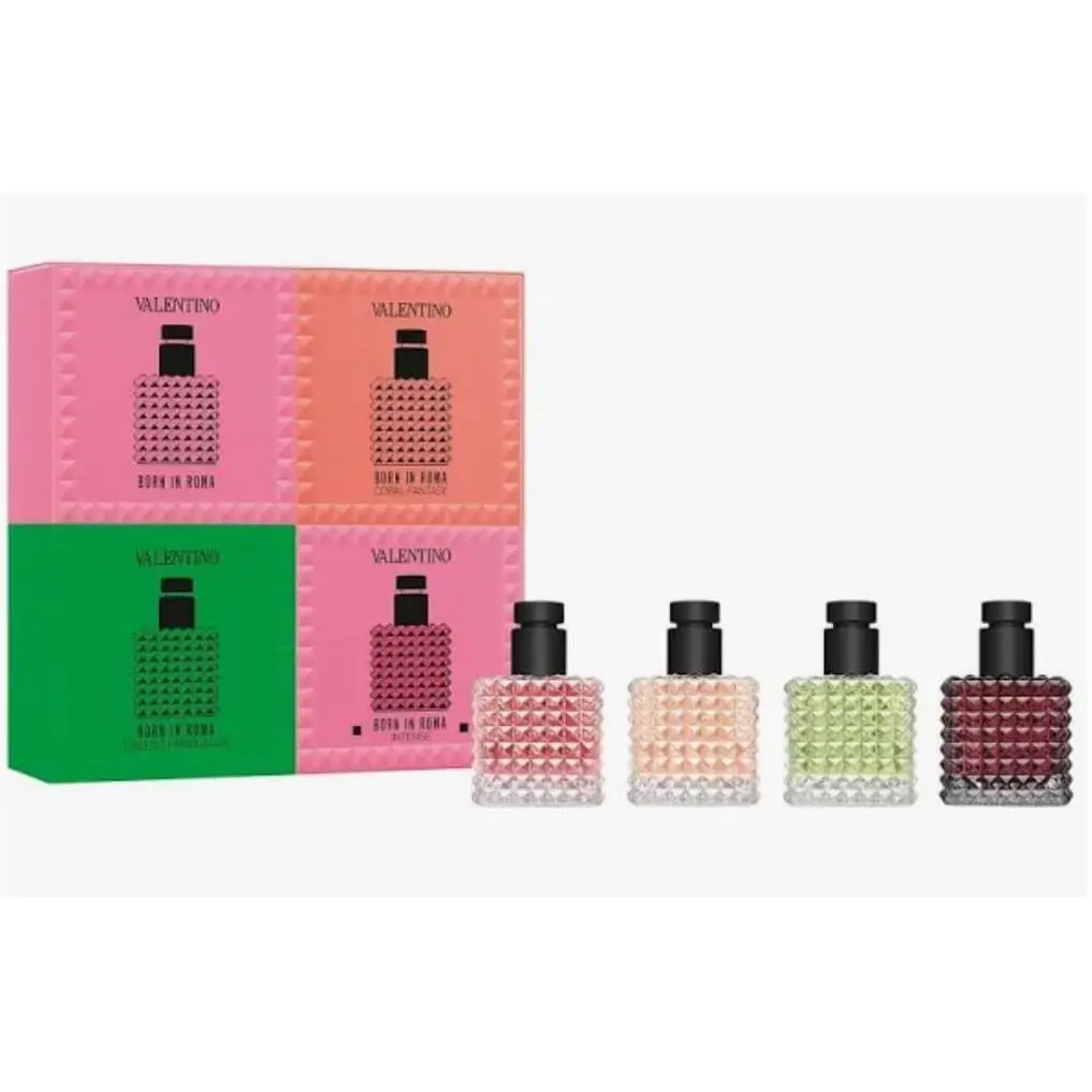 Valentino Mini Donna Born in Roma Fragrance Discovery 0.2 Fl Oz Pack of 4