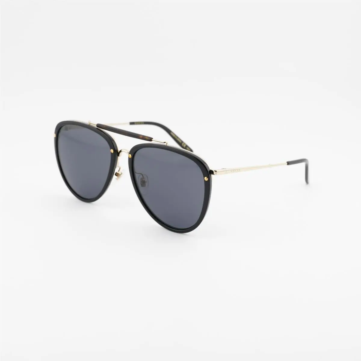 Gucci GG0672S 001 Black Gold/grey 58-19-145 Sunglasses