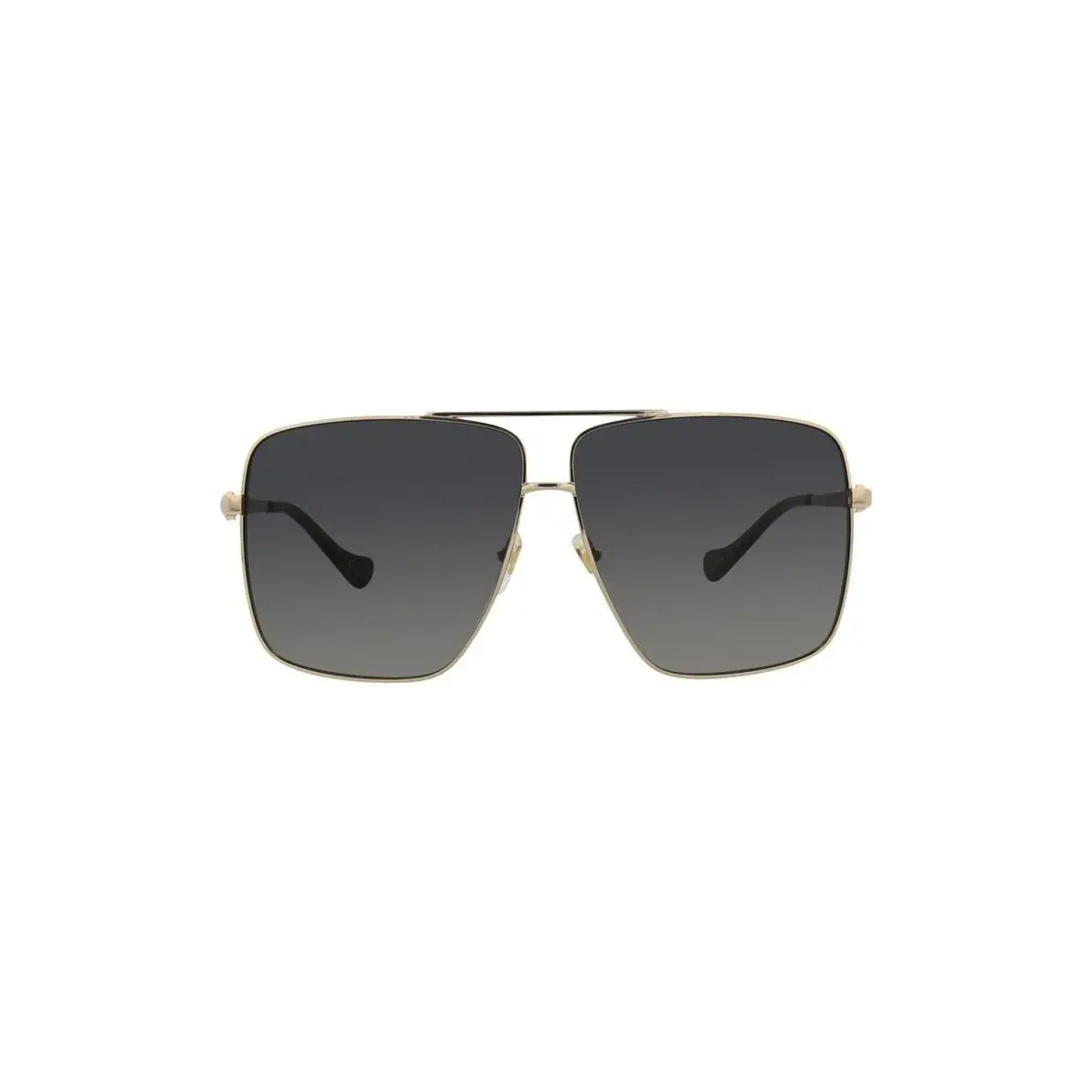 Gucci Women 63mm Square Pilot Sunglasses Gold Gold Grey