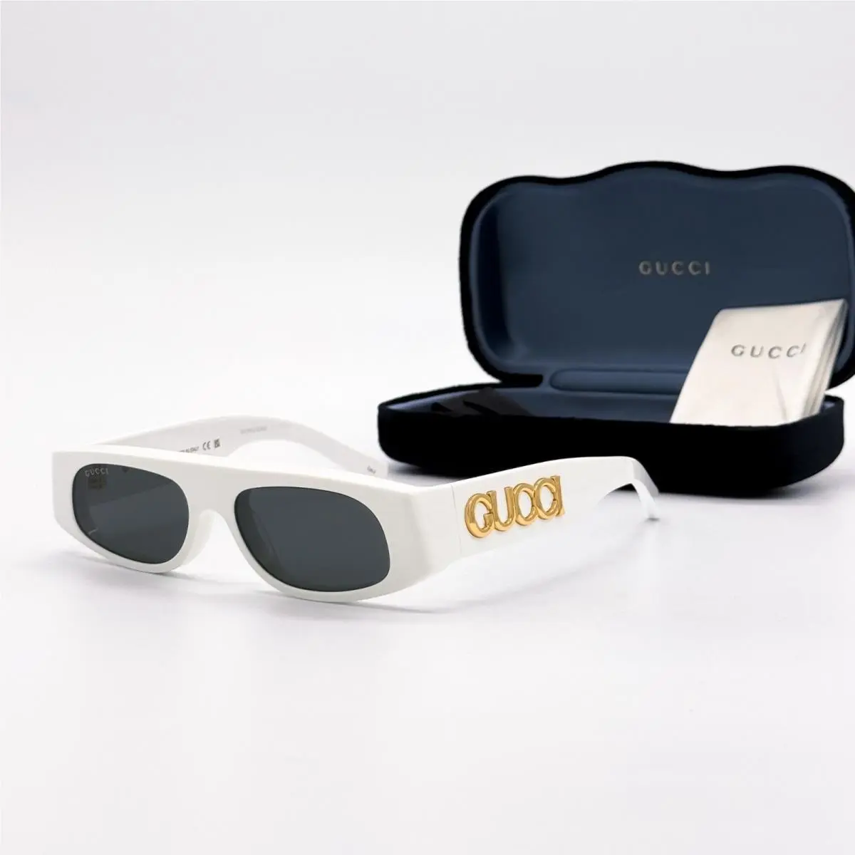 Gucci Sunglasses GG1771S 002 Square White Women Eyewear Gucci