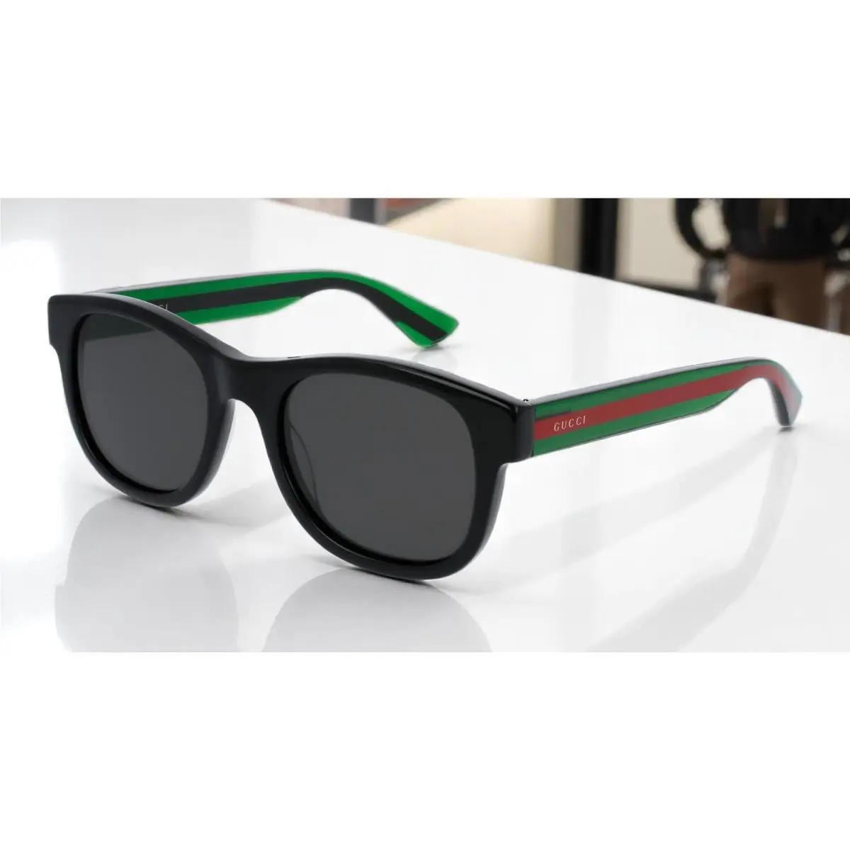 GG0003S 006 Round Oval Black Grey 52 mm Men`s Sunglasses by Gucci