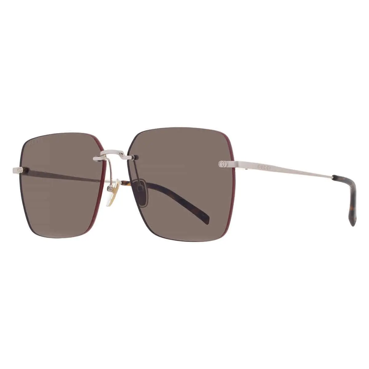 Gucci Brown Square Ladies Sunglasses GG1955SA 002 60 GG1955SA 002 60