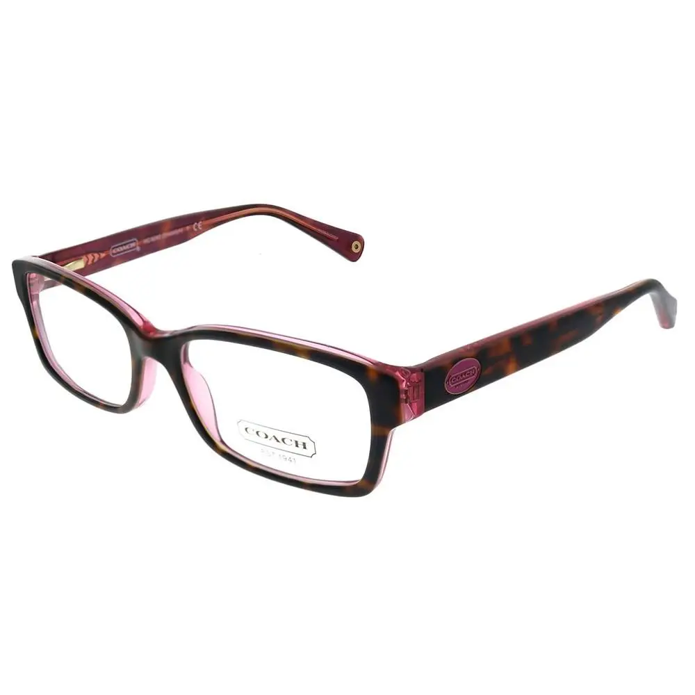 Coach Brooklyn HC 6040 5115 Tortoise Pink Plastic Rectangle Eyeglasses 52mm