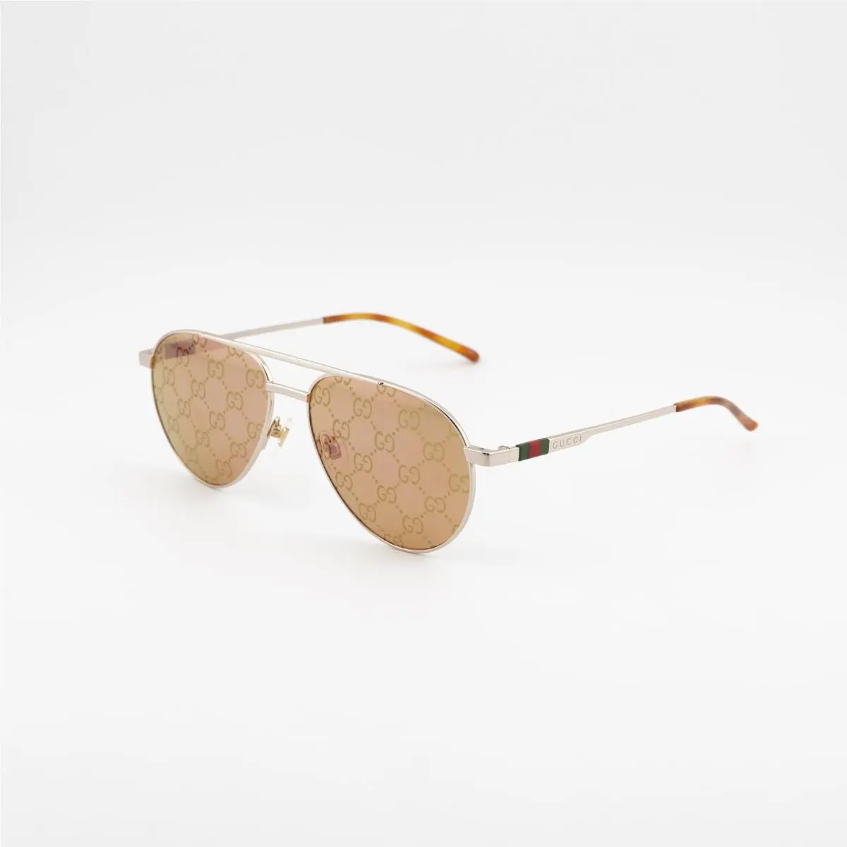 Gucci GG1679S 002 Shiny Gold/yellow with GG Logo Pattern Mirror 56-15-145