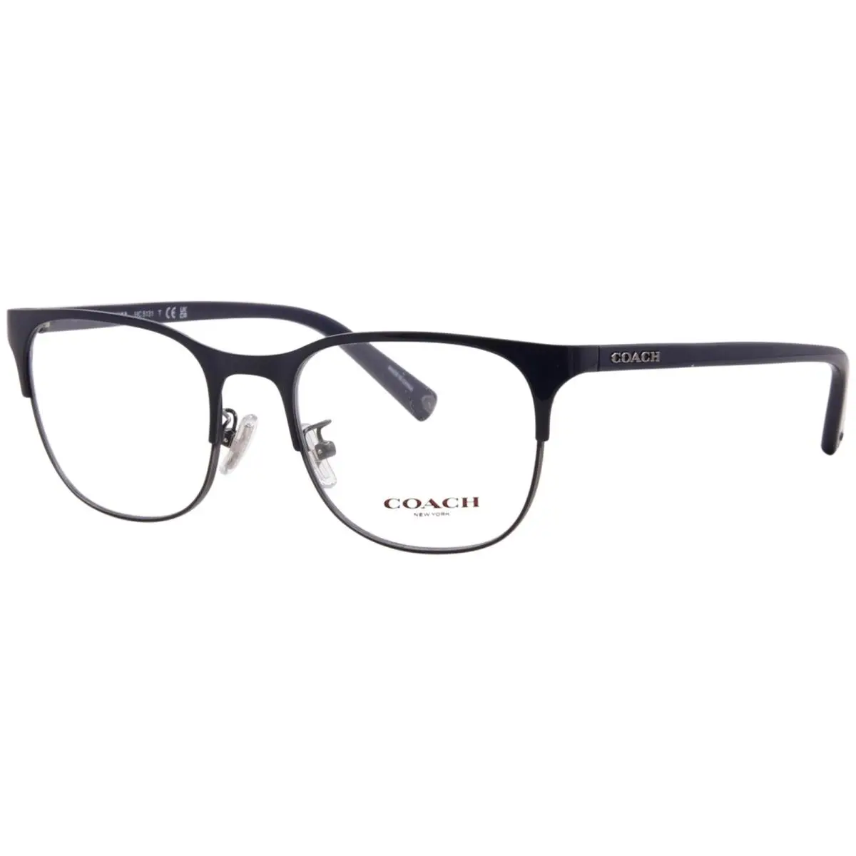 HC5131 9368 Eyeglasses Men`s Navy/gunmetal Full Rim Rectangle Shape 51mm by Coach